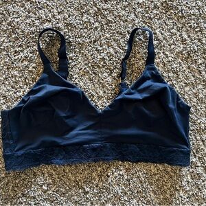 Soma Midnight Blue Lace Trim Wireless Bra XL